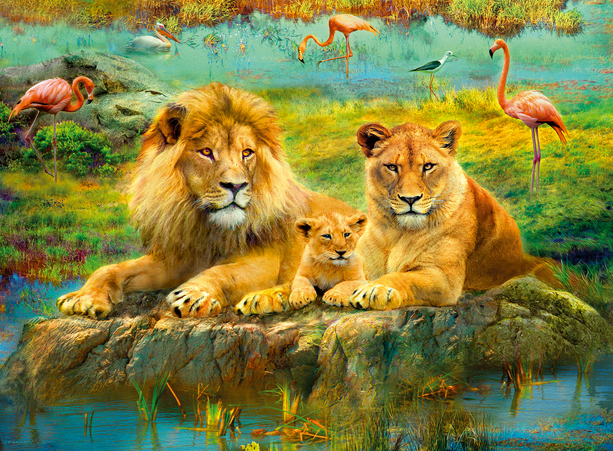 Ravensburger pusle 500 tk Savannilõvid 2 Ravensburger pusle 500 tk Savannilõvid - Image 2