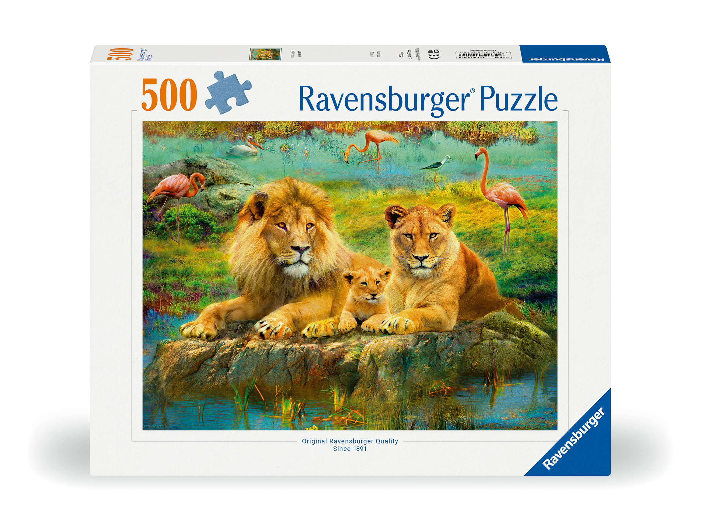 Ravensburger pusle 500 tk Savannilõvid 1 Ravensburger pusle 500 tk Savannilõvid