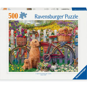 Ravensburger pusle 500 tk: armsad koerad aias