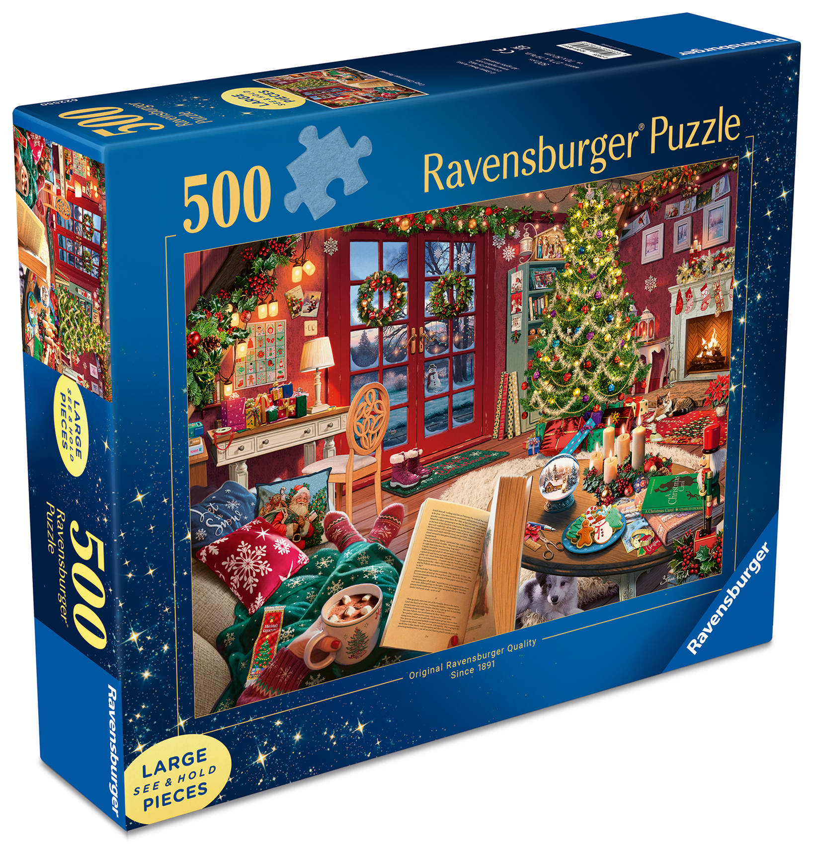 Ravensburger pusle 500 tk: mõnus jõulupuhkus 1 Ravensburger pusle 500 tk: mõnus jõulupuhkus