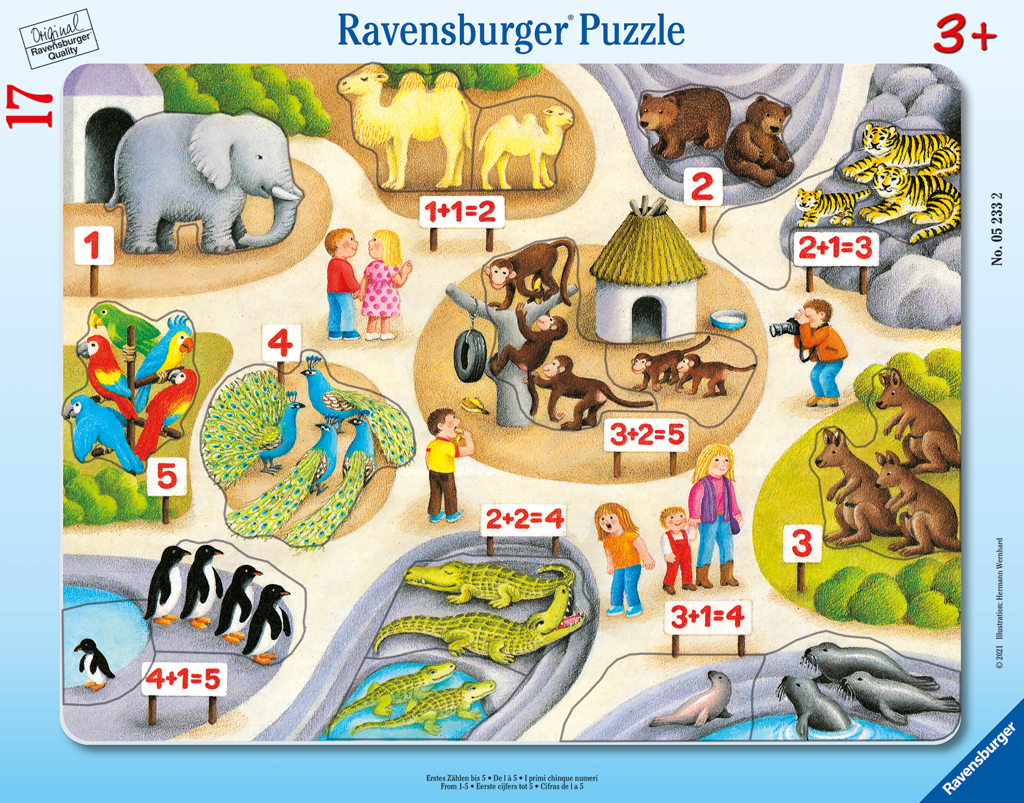Ravensburger pusle suurplaatpusle 17 tk Lugemine 5ni 1 Ravensburger pusle suurplaatpusle 17 tk Lugemine 5ni