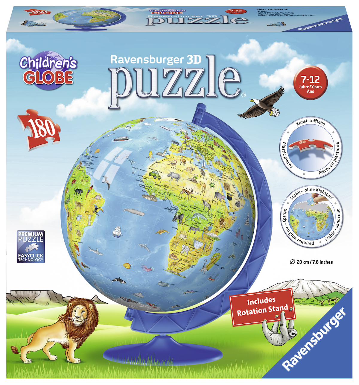 Ravensburger puslepall 180 tk Laste gloobus