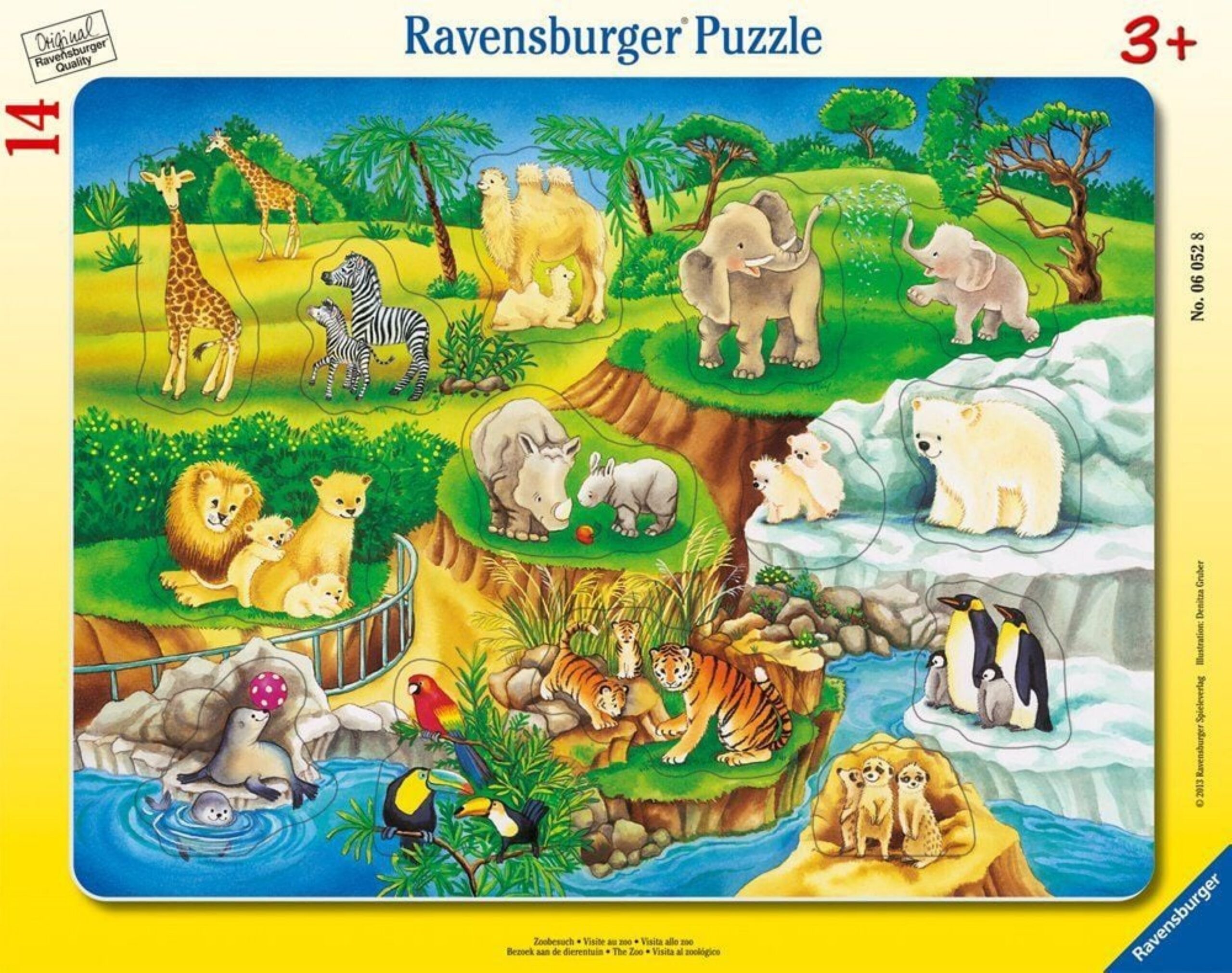 Ravensburger suur plaatpusle 14 tk Loomaaed 1 Ravensburger suur plaatpusle 14 tk Loomaaed