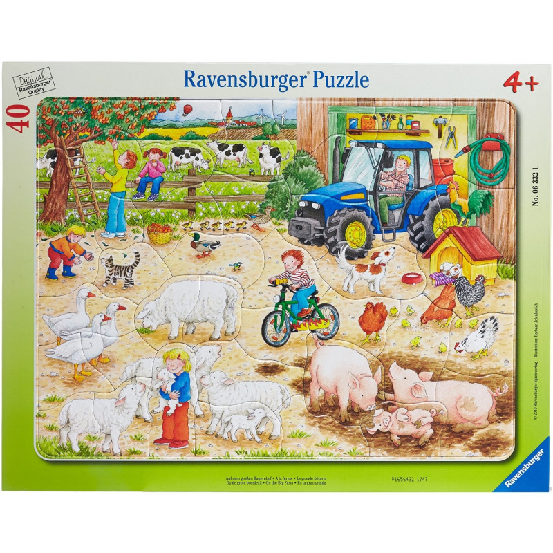 Ravensburger suur plaatpusle 40 tk Suures farmis 1 Ravensburger suur plaatpusle 40 tk Suures farmis