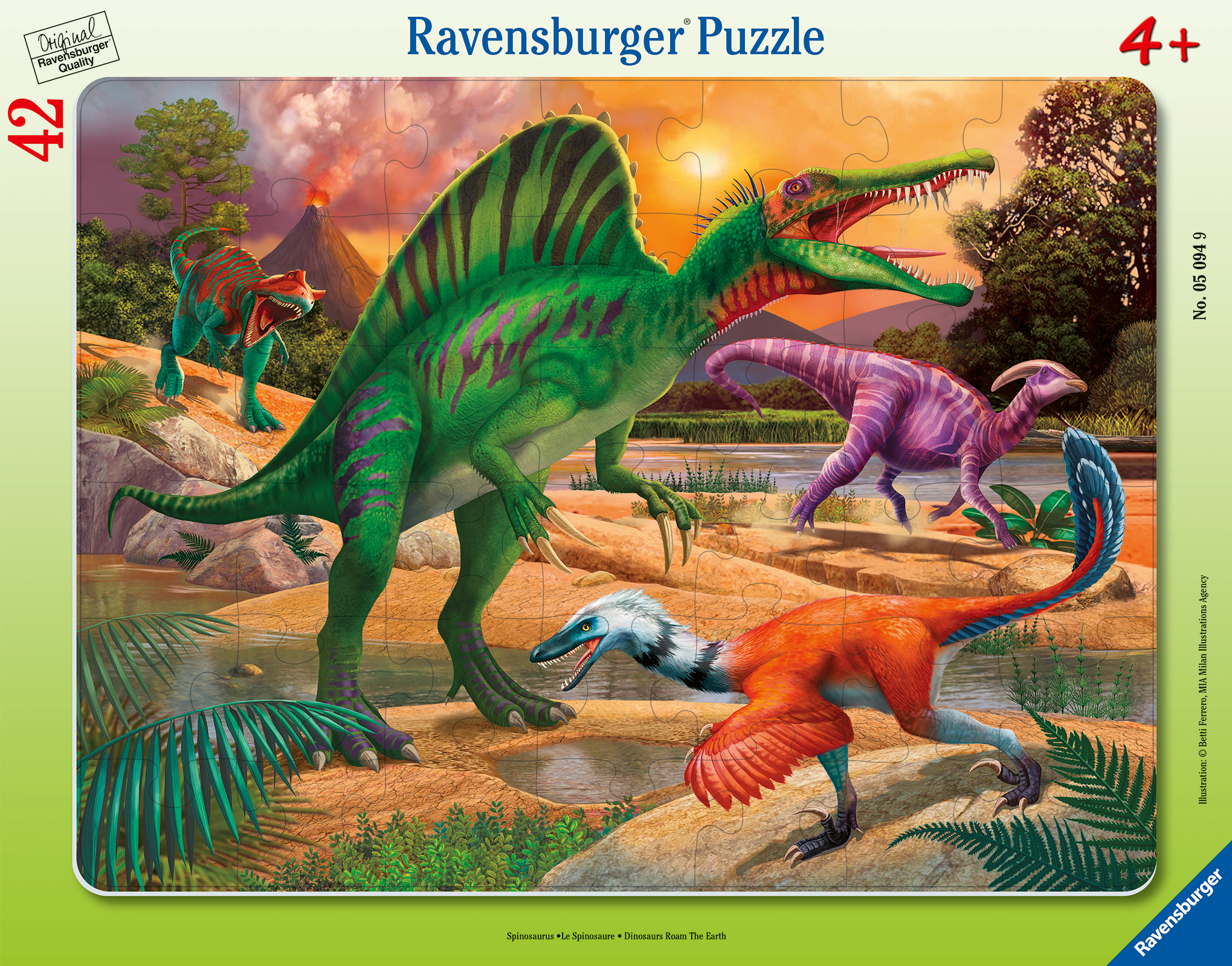 Ravensburger suur plaatpusle 42 tk Dinosaurus 1 Ravensburger suur plaatpusle 42 tk Dinosaurus