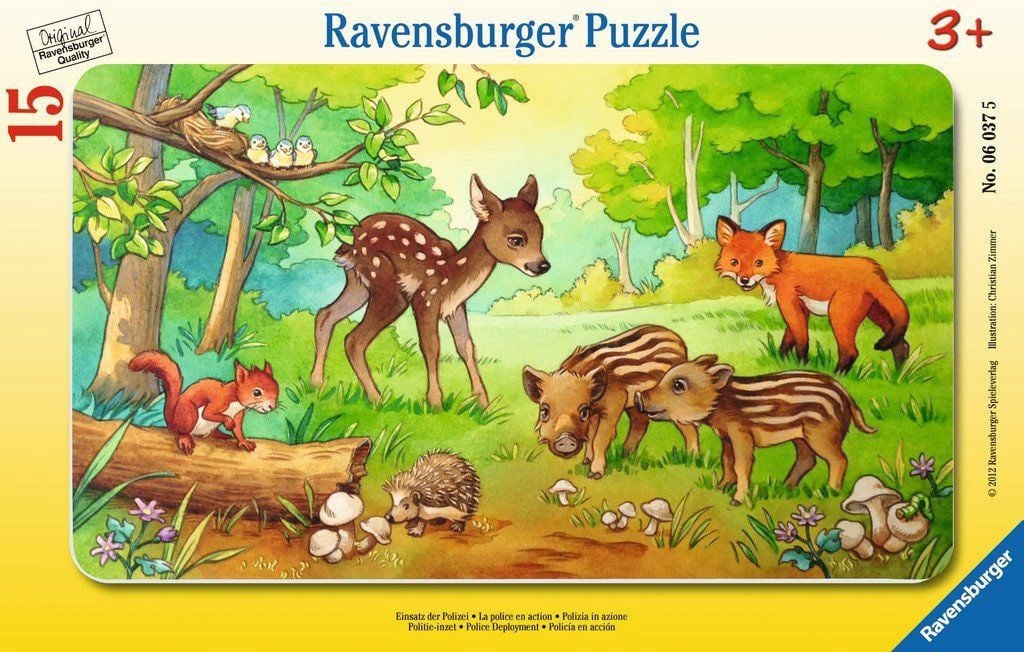 Ravensburger väike plaatpusle 15 tk Metsloomakesed 1 Ravensburger väike plaatpusle 15 tk Metsloomakesed