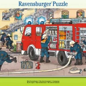 Ravensburger väike plaatpusle 15 tk Tuletõrjeauto