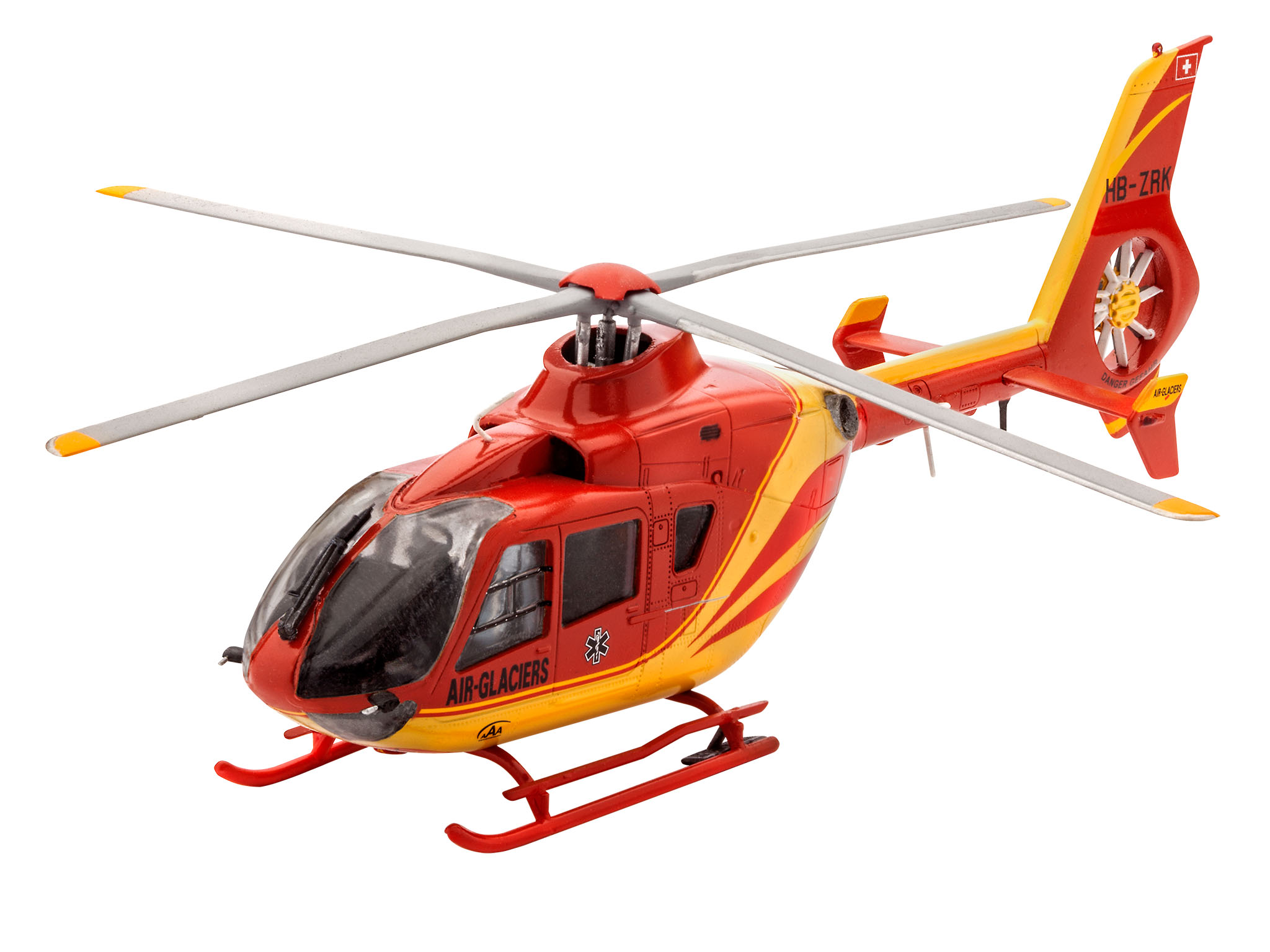 Revell liimitav mudel Airbus helikopter EC135 AIR-GLACIERS 1:72