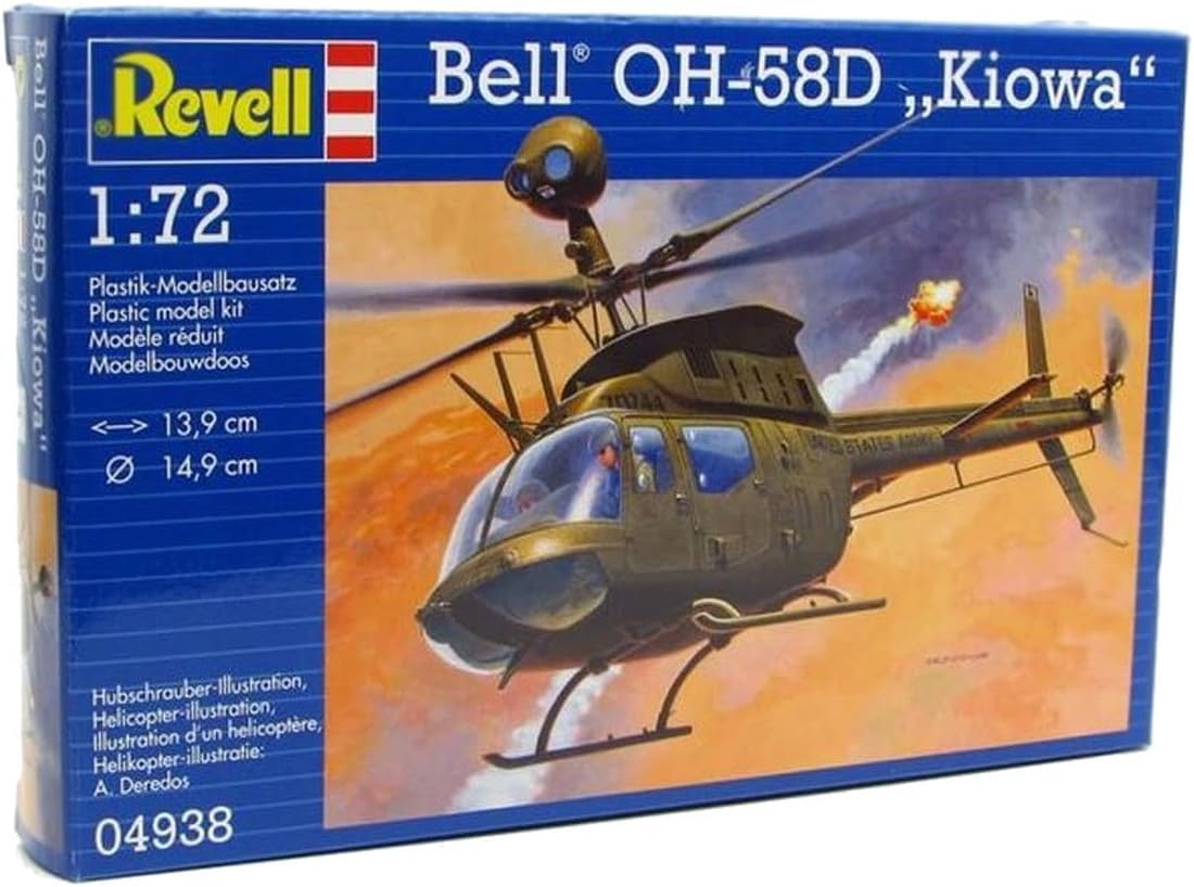 Revell liimitav mudel helikopter Bell OH-58D Kiowa 1:72 1 Revell liimitav mudel helikopter Bell OH-58D Kiowa 1:72