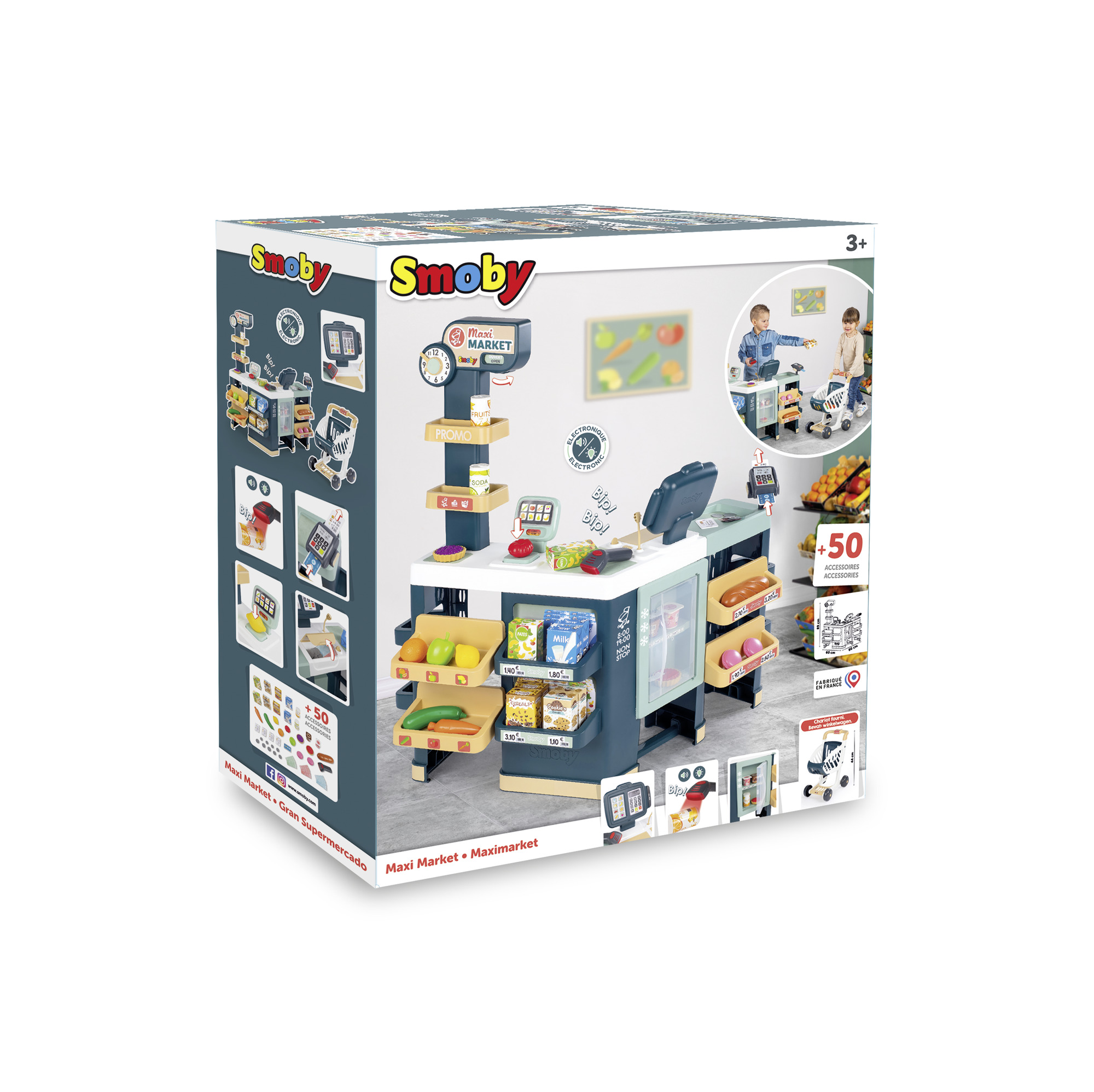 Smoby Maksimarket ostukäruga