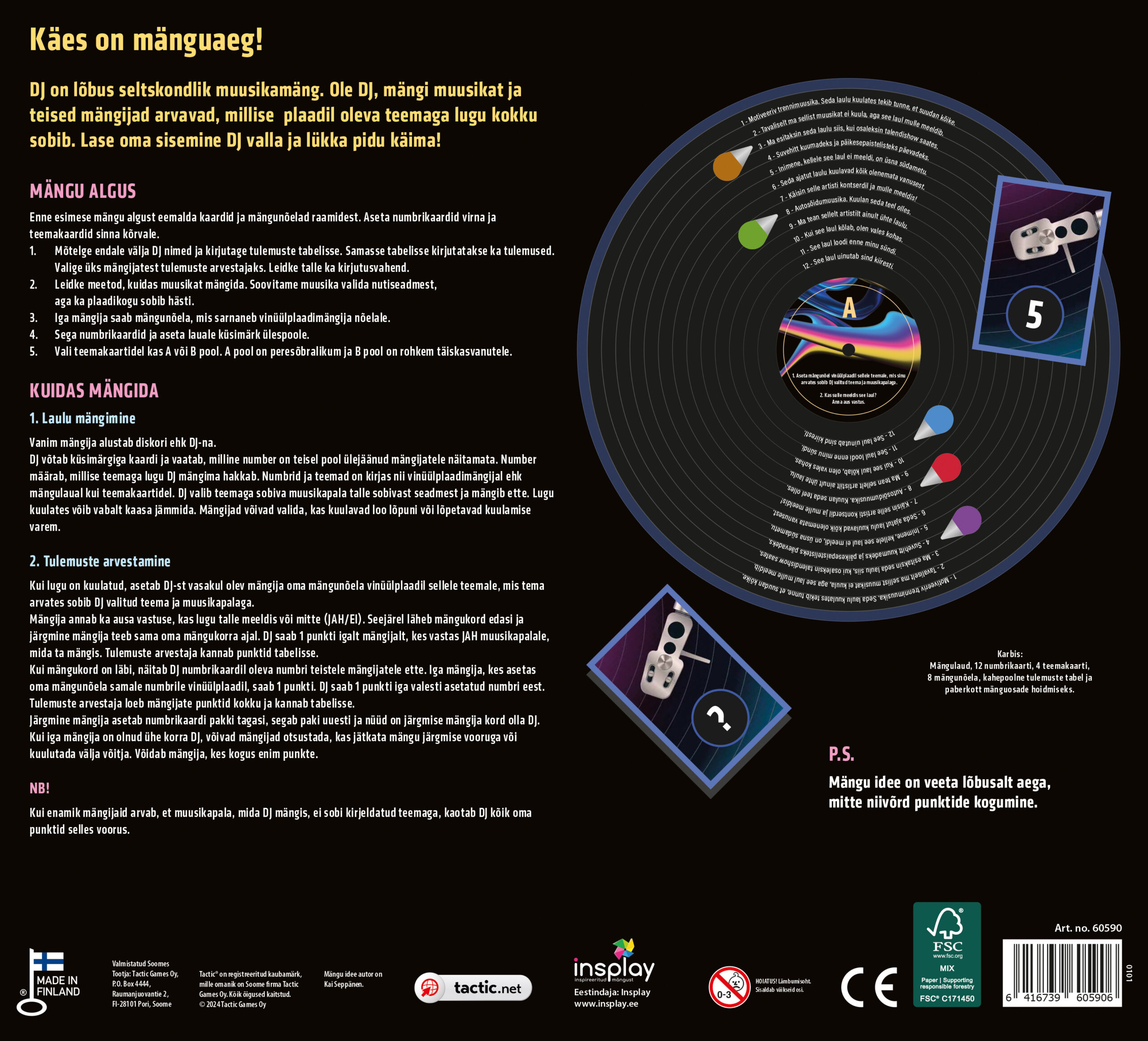 Tactic DJ peomäng muusikaga 3 Tactic DJ peomäng muusikaga - Image 3